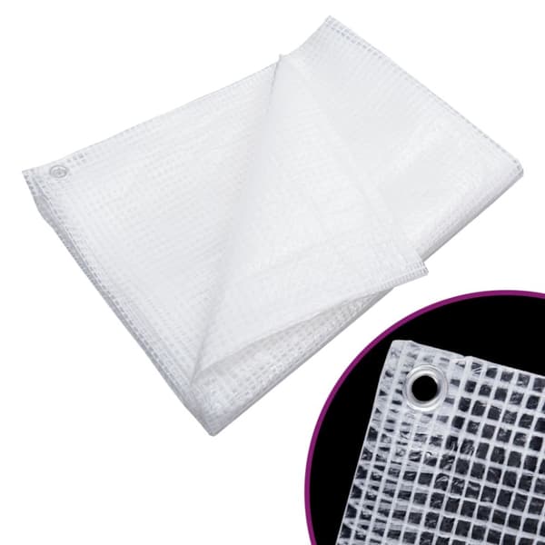 vidaXL Leno suojapeite 140 g/m² 3x3 m valkoinen -  Pressut