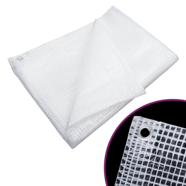 vidaXL Leno suojapeite 140 g/m² 4x4 m valkoinen - Pressut