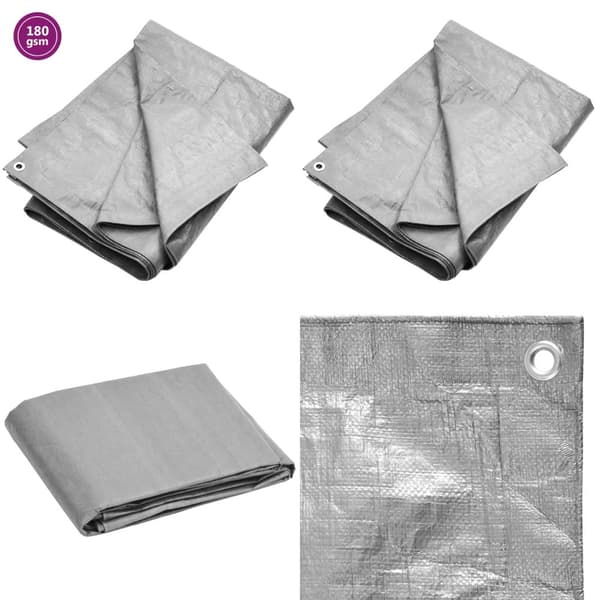 Pressu 180 g/m² 4x8 m harmaa HDPE - Pressu - Pressut - Home & Living