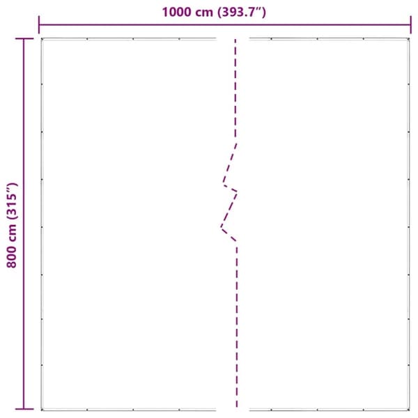 vidaXL Klar presenning med maljer 8x10 m polyetylen