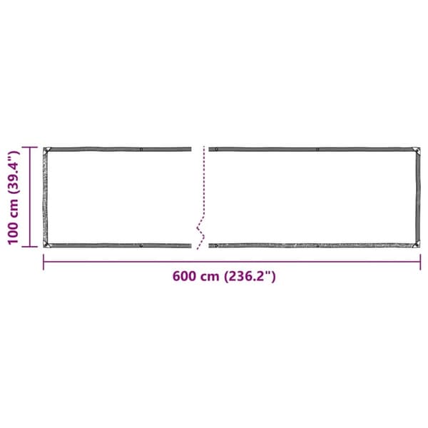 vidaXL Klar presenning med maljer 1x6 m polyetylen
