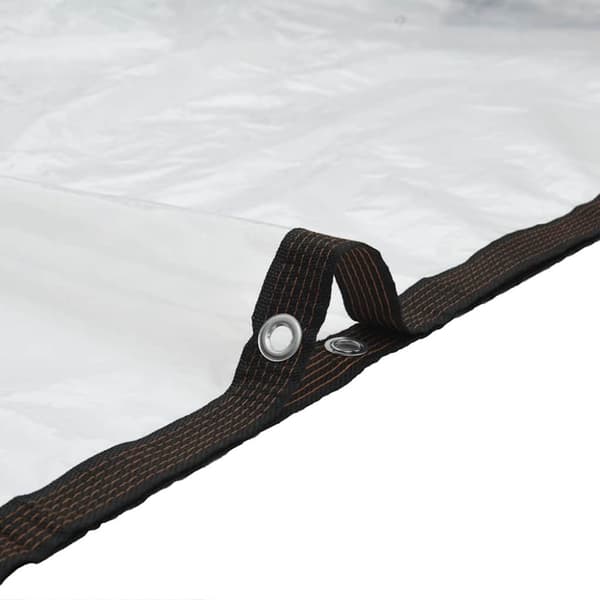 vidaXL klar presenning med øjer 1x2 m polyethylen