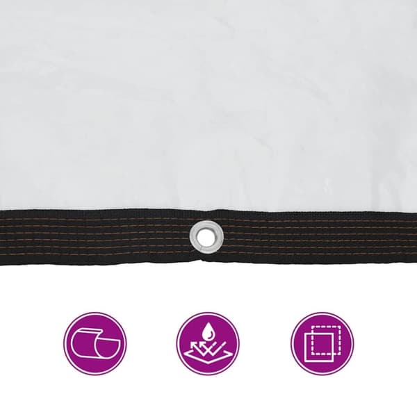 vidaXL klar presenning med øjer 1x2 m polyethylen