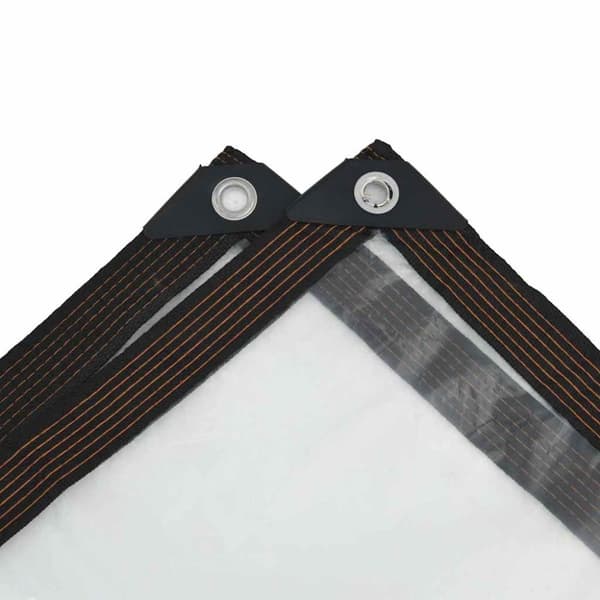 vidaXL Klar presenning med maljer 2x3 m polyetylen