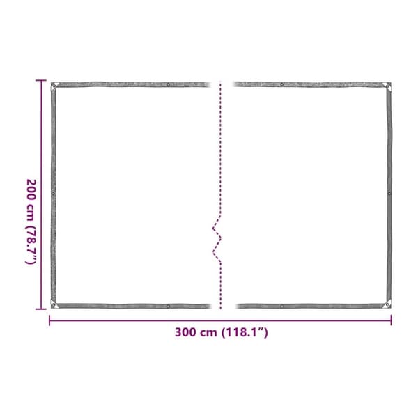 vidaXL Klar presenning med maljer 2x3 m polyetylen