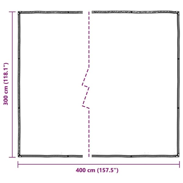 vidaXL Klar presenning med maljer 3x4 m polyetylen