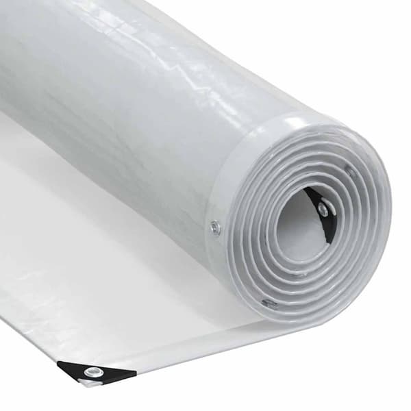 vidaXL Klar presenning med maljer 2x12 m polyetylen
