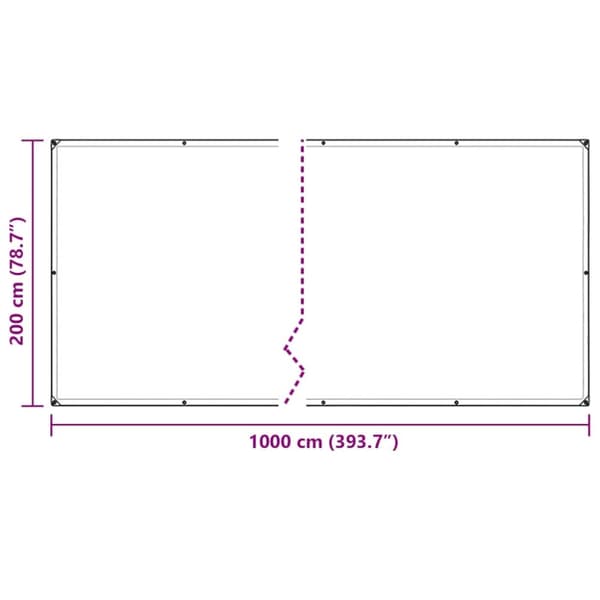 vidaXL Klar presenning med maljer 2x10 m polyetylen