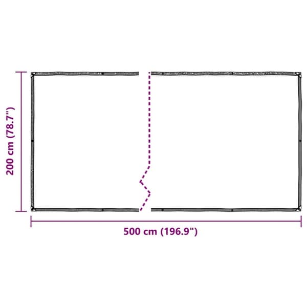 vidaXL Klar presenning med öljetter 2x5 m polyeten