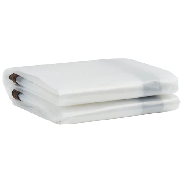 vidaXL Klar presenning med maljer 2x12 m polyetylen