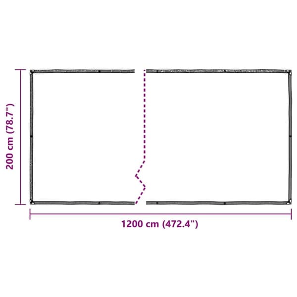 vidaXL Klar presenning med maljer 2x12 m polyetylen
