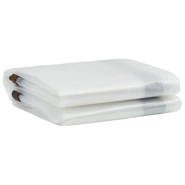 vidaXL Klar presenning med öljetter 2x6 m polyeten
