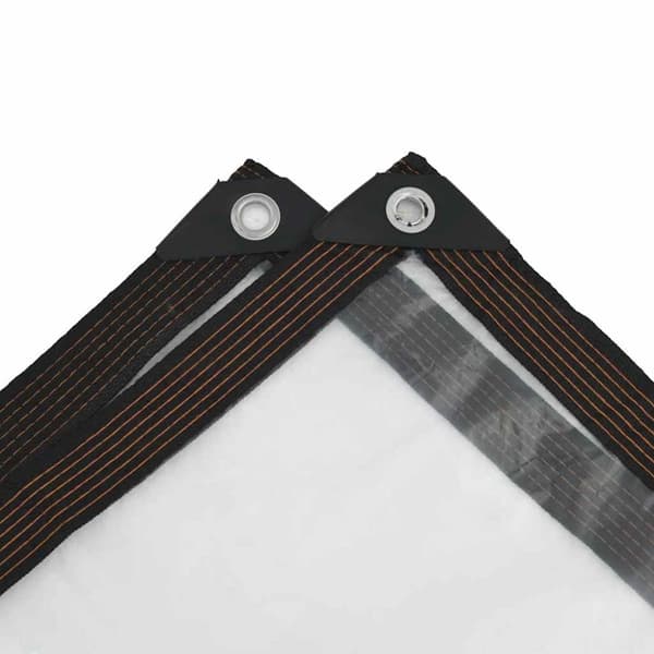 vidaXL Klar presenning med öljetter 2x6 m polyeten