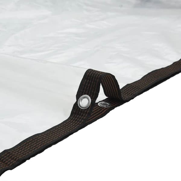 vidaXL Klar presenning med öljetter 2x6 m polyeten