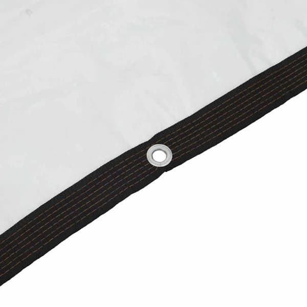 vidaXL Klar presenning med öljetter 2x6 m polyeten