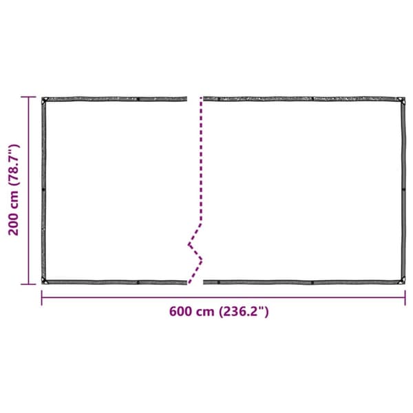 vidaXL Klar presenning med öljetter 2x6 m polyeten