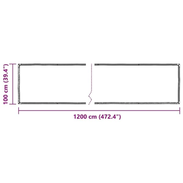 vidaXL klar presenning med øjer 1x12 m polyethylen