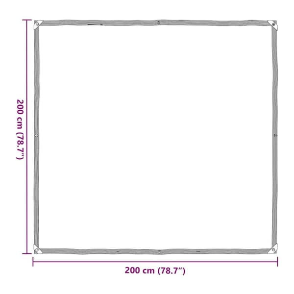 vidaXL klar presenning med øjer 2x2 m polyethylen