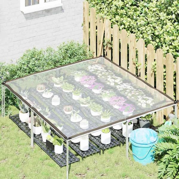 vidaXL klar presenning med øjer 2x2 m polyethylen