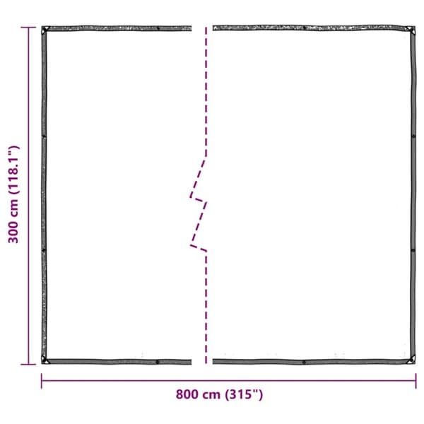 vidaXL klar presenning med øjer 3x8 m polyethylen