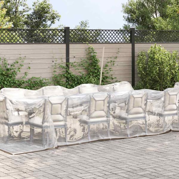 vidaXL klar presenning med øjer 3x8 m polyethylen