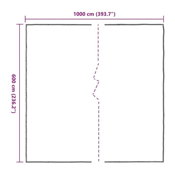 vidaXL kirkas suojapeite silmukoilla 6x10 m polyeteeni