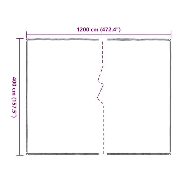 vidaXL Klar presenning med maljer 4x12 m polyetylen