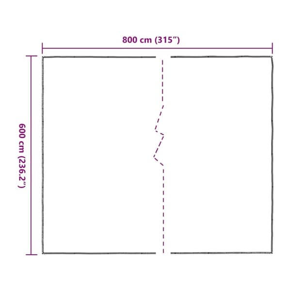 vidaXL kirkas suojapeite silmukoilla 6x8 m polyeteeni