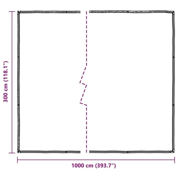 vidaXL klar presenning med øjer 3x10 m polyethylen