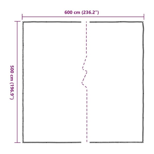 vidaXL klar presenning med øjer 5x6 m polyethylen