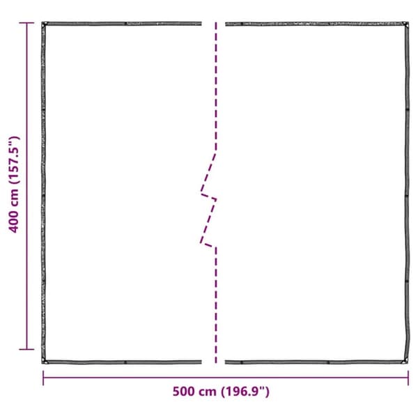 vidaXL Klar presenning med maljer 4x5 m polyetylen