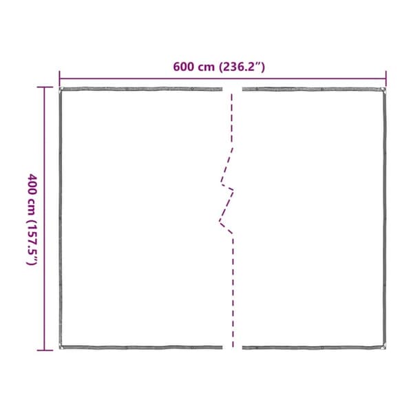vidaXL Klar presenning med maljer 4x6 m polyetylen