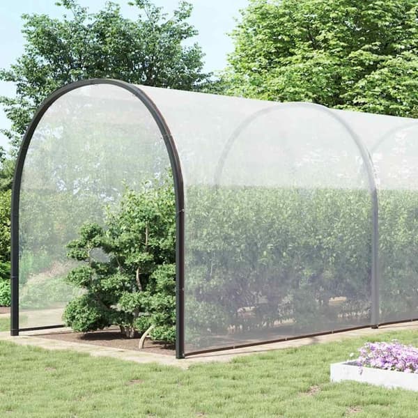 vidaXL klar presenning med øjer 12x12 m polyethylen