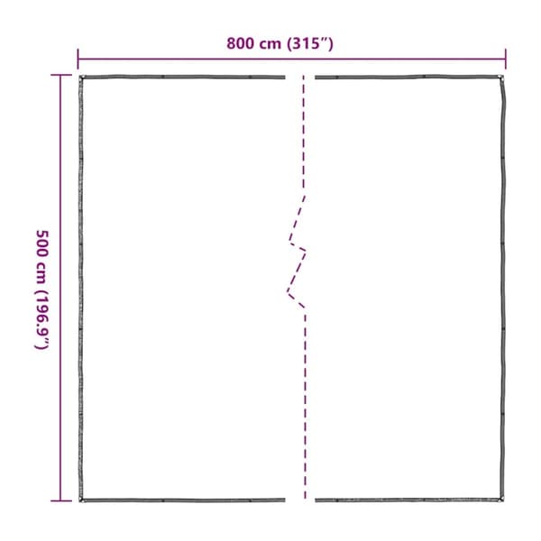 vidaXL Klar presenning med maljer 5x8 m polyetylen