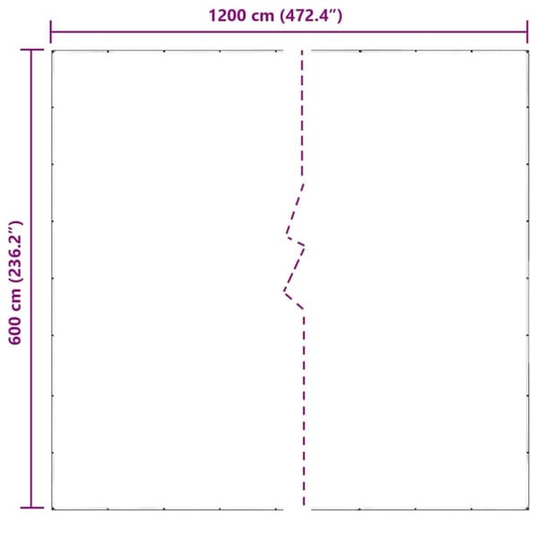 vidaXL kirkas suojapeite silmukoilla 6x12 m PVC