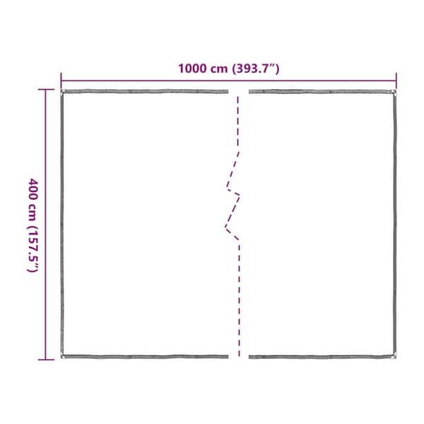 vidaXL Klar presenning med maljer 4x10 m polyetylen