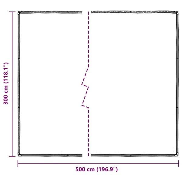 vidaXL Klar presenning med maljer 3x5 m polyetylen