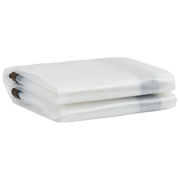vidaXL Klar presenning med öljetter 5x5 m polyeten