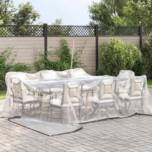 vidaXL Klar presenning med öljetter 5x5 m polyeten