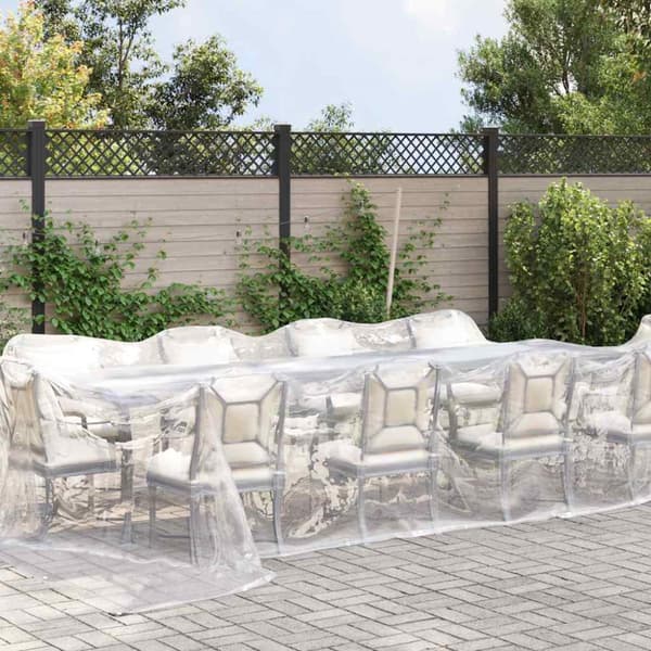 Klar presenning med öljetter 4x12 m polyeten