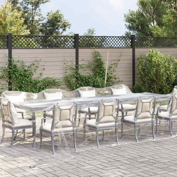Klar presenning med öljetter 4x8 m PVC