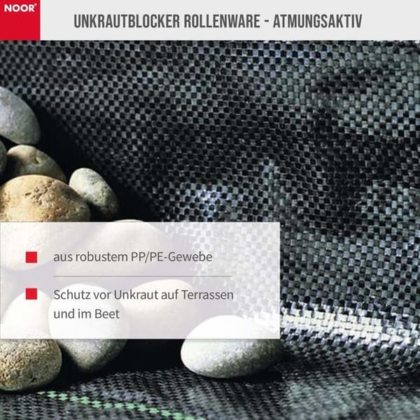 Geotextil - Noor presenning - 01001025UKSC - Anti-ogräs presenning 105 g/m-sup2 25 x 1 m