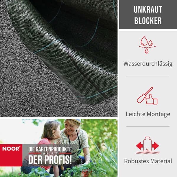 Geotextil - Noor presenning - 01001025UKSC - Anti-ogräs presenning 105 g/m-sup2 25 x 1 m