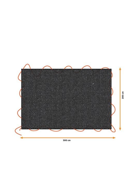 Svart Täckduk För Släp, Dimensioner: 1,6x2,5m. Black Decker