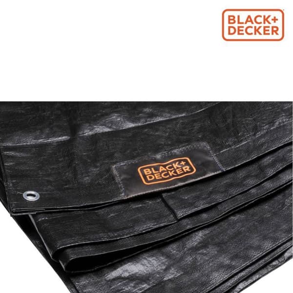 Svart presenning för Trailer, Mått: 3x4m. Black Decker