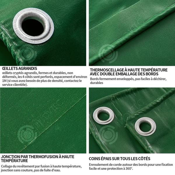 INN Vattentät presenning plastbelagd PVC presenning tyg 5x8m markisduk regn- och solskydd förtjockad vattentät presenning
