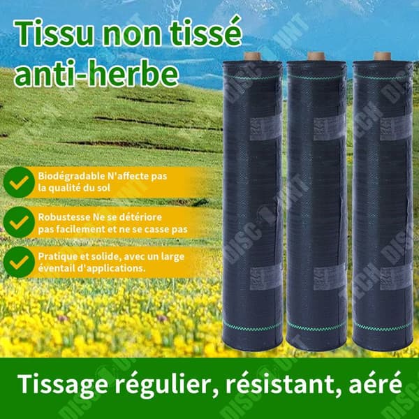 TD Mulch PE Mesh 4x20M 100g per kvadratmeter Svarta ogräsmattor Ogräsbekämpning Ogräsbekämpningsnät Trädgård ogräsbekämpningsfilm