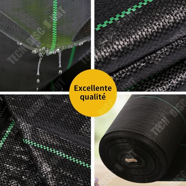 TD Mulch PE Mesh 4x20M 100g per kvadratmeter Svarta ogräsmattor Ogräsbekämpning Ogräsbekämpningsnät Trädgård ogräsbekämpningsfilm