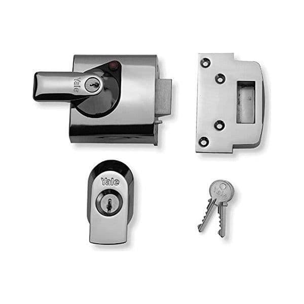 Yale Locks BS1 Säkerhetslås uppfyller brittiska standarder Chrome Visi 60 mm (Import från Storbritannien)