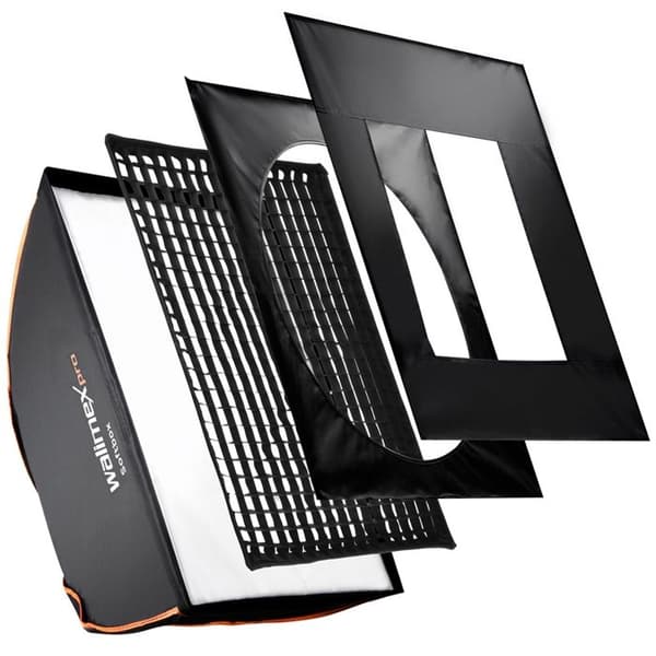 Walimex Pro Softbox Plus Softbox för Aurora-Bowens 75 x 150 cm Orange Line